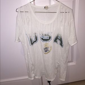 Free People USA ripped tee